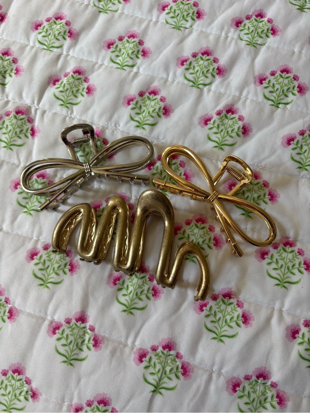 Gold and Silver Claw Clips (Bottom one is Anthropologie)